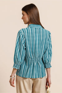 YENTIL CHECK BLOUSE/14024